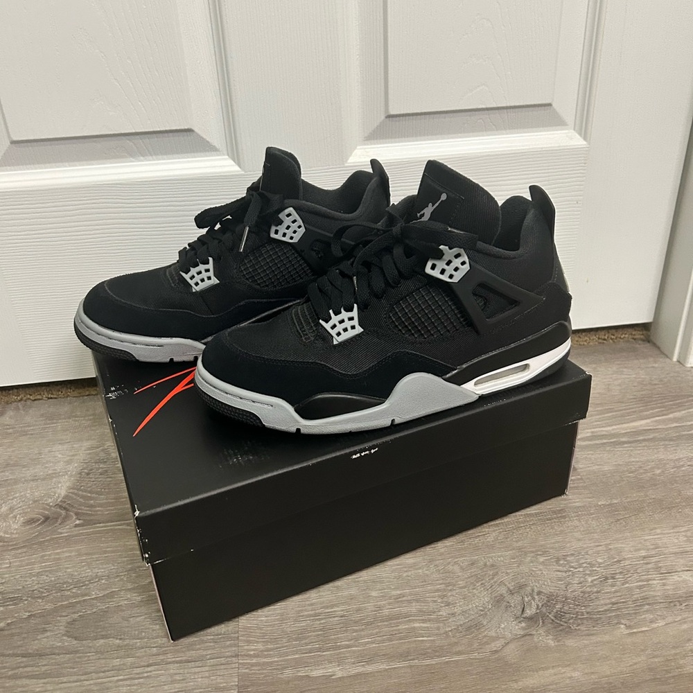Jordan 4 Retro SE Black Canvas and Suede